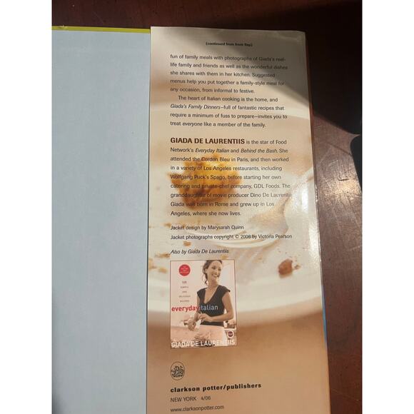 Giada's Family Dinners Giada De Laurentiis Food Network Italian Cookbook - Picture 7 of 8
